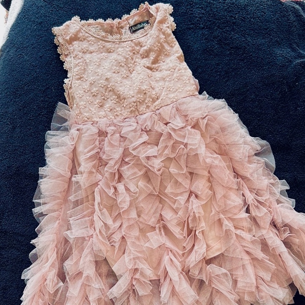 Stunning Pink Ruffled Party Dress